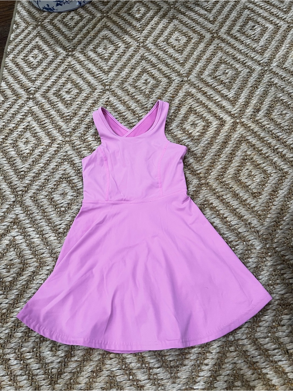 GB girls Lavender Pink Cross-Back Skater Dress